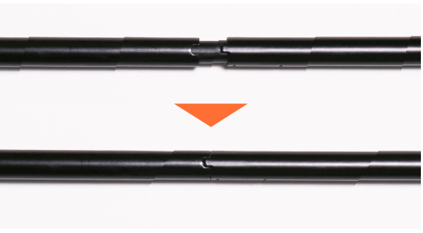 支柱の回転を防止する接続部の凹凸